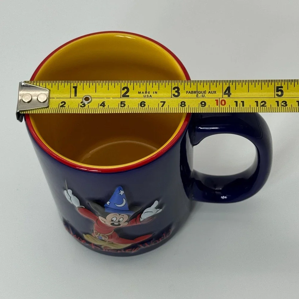 Walt Disney World Sorcerer Mickey Mouse Coffee Mug Blue 3D Made in Thailand - Picture 6 of 7